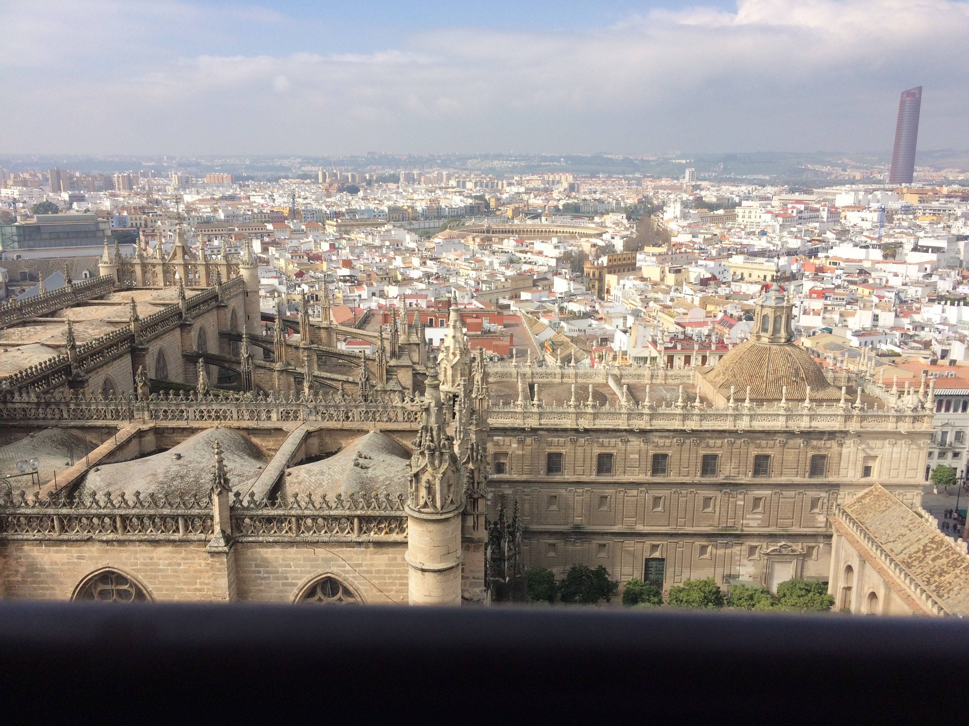 photogrpah I took from the top of the bell tower at a church in Seville, Spain