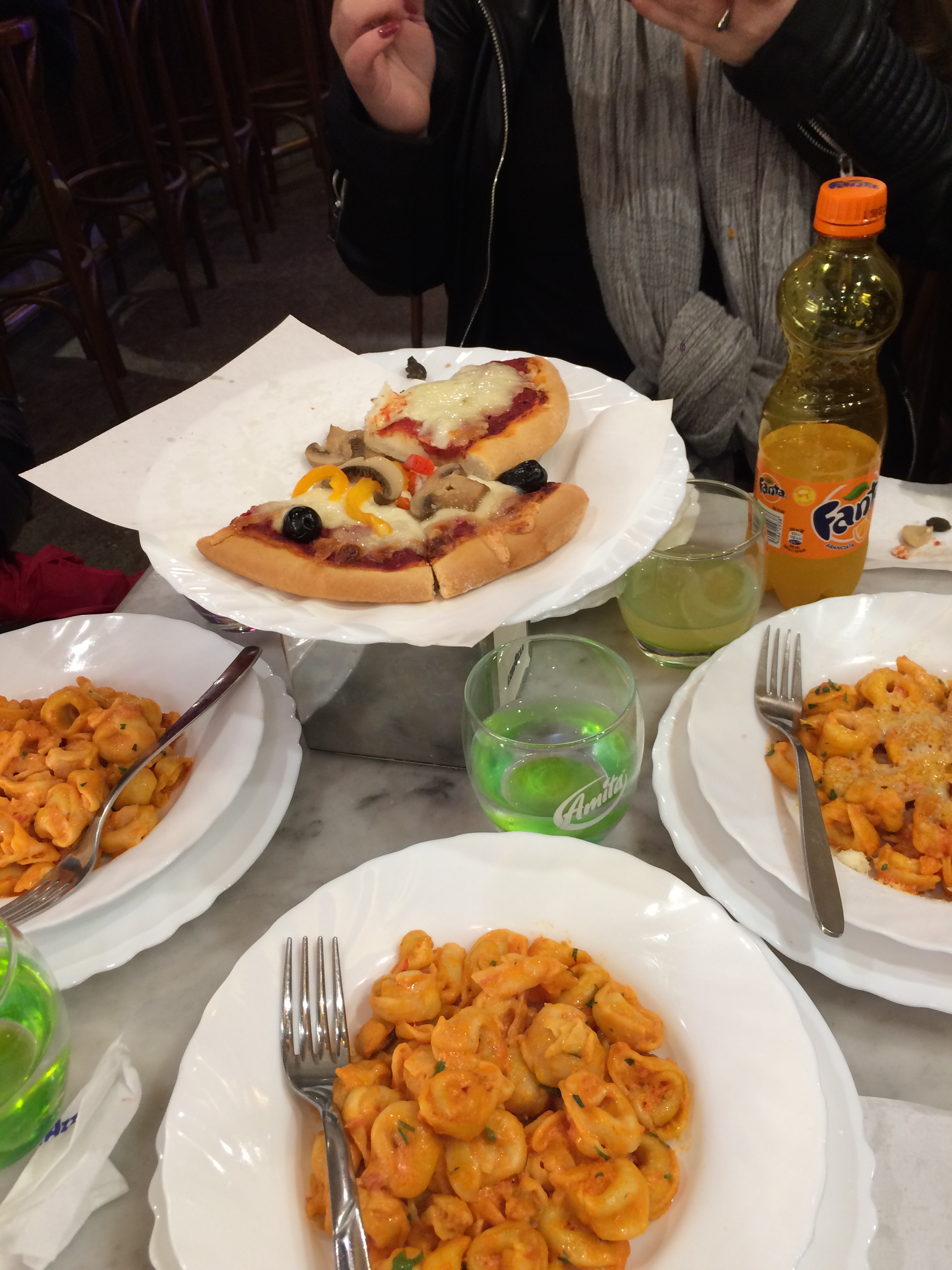 Image of pasta and pizza